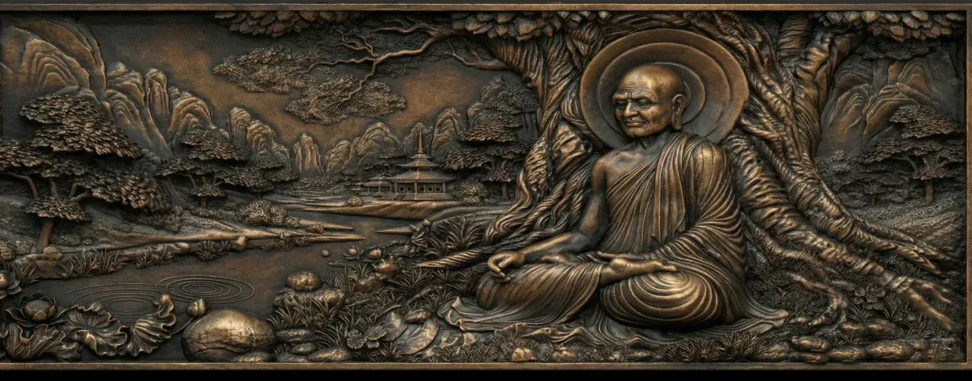 Phù điêu chủ đề Phật giáo